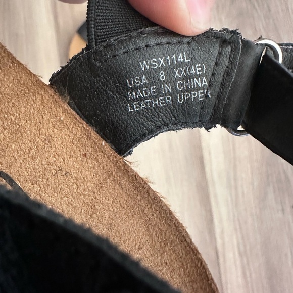 Propet Black Sandals leather Open Toe 8WW 4E NWOT - Picture 5 of 15